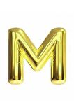 16" Inç 40 Cm Folyo Balon Gold Renk '' M '' Harfi