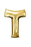 16" Inç 40 Cm Folyo Balon Gold Renk '' T '' Harfi