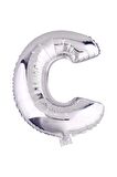 16" Inç 40 Cm Folyo Balon Gümüş Renk ''C'' Harfi