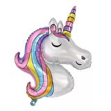 Tek Boynuzlu At Unicorn Folyo Balon Açık Renk 100 Cm