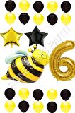 Arı Karakterli Yıldız Folyo Balon Seti Yaş 6