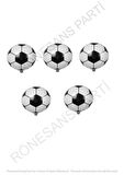 Siyah Beyaz Futbol Topu Folyo Folyo Balon 25 cm 5 Adet