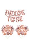 Bride To Be Rose Gold Kondetili Folyo Balon Set