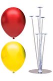 7 Çubuklu Balon Standı + 40 adet balon ( Kırmızı, Sarı )