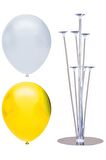 7 Çubuklu Balon Standı + 50 adet balon ( Sarı - Beyaz )
