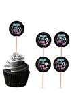 20 Adet Cinsiyet Belirleme, Öğrenme Partisi Cupcake Pasta Kürdanı