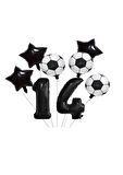 Yıldız Rakam Futbol Topu Desenli Folyo Balon Seti Yaş 14