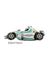 Beyaz Renk Formula 1 Arabası Figürü Folyo Balon 52*110 cm