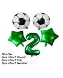 Yeşil Rakam Yeşil Yıldız Futbol Temalı Balon Seti Yaş 2