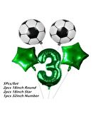 Yeşil Rakam Yeşil Yıldız Futbol Temalı Balon Seti Yaş 3