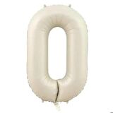 0 Bej Krem Renk Rakam Folyo Balon 80 cm