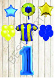 Taraftar Sarı Lacivert Doğum Günü Balon Seti Yaş-2