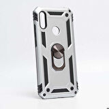 Huawei Y6 2019 Uyumlu Kılıf Standlı Manyetik Yüzüklü Military Ring TPU Cover
