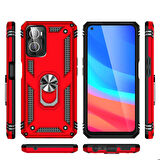 Oppo A36 Uyumlu Kılıf Standlı Manyetik Yüzüklü Military Ring TPU Cover