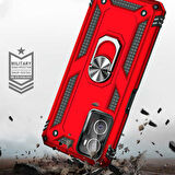 Oppo A36 Uyumlu Kılıf Standlı Manyetik Yüzüklü Military Ring TPU Cover