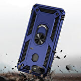 Oppo AX7 Uyumlu Kılıf Standlı Manyetik Yüzüklü Military Ring TPU Cover