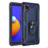 Samsung Galaxy A01 Core Uyumlu Kılıf Standlı Manyetik Yüzüklü Military Ring TPU Cover