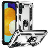 Samsung Galaxy A04S Uyumlu Kılıf Standlı Manyetik Yüzüklü Military Ring TPU Cover