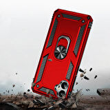 Samsung Galaxy A05 Uyumlu Kılıf Standlı Manyetik Yüzüklü Military Ring TPU Cover