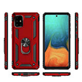 Samsung Galaxy A71 Uyumlu Kılıf Standlı Manyetik Yüzüklü Military Ring TPU Cover