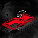 Samsung Galaxy A73 Uyumlu Kılıf Standlı Manyetik Yüzüklü Military Ring TPU Cover