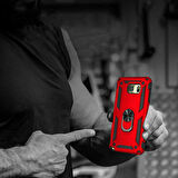 Samsung Galaxy Note 5 Uyumlu Kılıf Standlı Manyetik Yüzüklü Military Ring TPU Cover