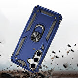Samsung Galaxy S24 Plus Uyumlu Kılıf Standlı Manyetik Yüzüklü Military Ring TPU Cover
