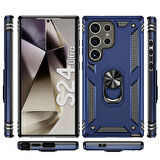 Samsung Galaxy S24 Ultra Uyumlu Kılıf Standlı Manyetik Yüzüklü Military Ring TPU Cover