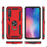 Xiaomi Mi 9 Uyumlu Kılıf Standlı Manyetik Yüzüklü Military Ring TPU Cover