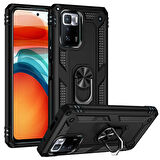 Xiaomi Poco X3 GT Uyumlu Kılıf Standlı Manyetik Yüzüklü Military Ring TPU Cover