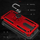 Xiaomi Redmi K30 Uyumlu Kılıf Standlı Manyetik Yüzüklü Military Ring TPU Cover