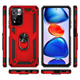 Xiaomi Redmi Note 11 Pro Plus 5G Uyumlu Kılıf Standlı Manyetik Yüzüklü Military Ring TPU Cover