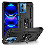 Xiaomi Redmi Note 12 5G Uyumlu Kılıf Standlı Manyetik Yüzüklü Military Ring TPU Cover
