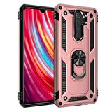 Xiaomi Redmi Note 8 Pro Uyumlu Kılıf Standlı Manyetik Yüzüklü Military Ring TPU Cover