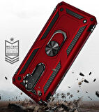 Xiaomi Redmi Note 8 Pro Uyumlu Kılıf Standlı Manyetik Yüzüklü Military Ring TPU Cover