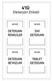 4 Lü Sıvı Toz Tablet Deterjan Etiketi- Deterjan Düzenleyici Sticker Etiket