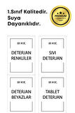4 Lü Sıvı Toz Tablet Deterjan Etiketi- Deterjan Düzenleyici Sticker Etiket