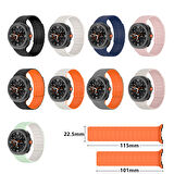 Samsung Galaxy Watch 8 40mm / 44mm / 46mm Classic Uyumlu Kordon Spor & Günlük Silicone Strap Kayış