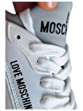 LOVE MOSCHINO JA15845G0GIO510A BEYAZ-GRİ BAĞCIKLI DERİ SPOR AYAKKABI
 EU : 39 / IT : 38 / US : 5 / JP : 5 / 25CM