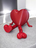 Büyük Kalp Figürü Emoji Heykeli – Masaüstü Ofis Dekorasyonu, Sevgiliye Hediye Obje 15CM