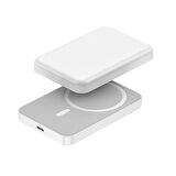 Manyetik Kablosuz 5000 mAh Powerbank Magsafe Uyumlu 5W Wireless Şarj ((Uçakta Kullanım Sertifikalı))