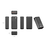 LED Göstergeli 30000 mAh Powerbank ((PD 22.5W & QC 3.0 Hızlı Şarj Çift USB ve Type-C Çıkışlı)) Siyah