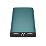 10000 mAh Powerbank Çift USB (18W), Dijital Ekran, Qualcomm 3.0 Hızlı Şarj, Kısa Devre Koruması