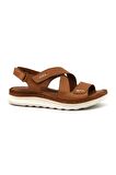 Venüs 23021716 Hakiki Deri Comfort Kadın Sandalet  - Taba