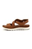 Venüs 23021716 Hakiki Deri Comfort Kadın Sandalet  - Taba