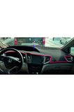2011-2014 Modellerine Uygun Honda Civic Fb7 Torpido Koruma Halısı Siyah Kenar Renk Siyah