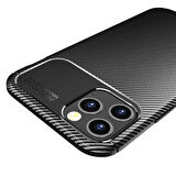 Apple iPhone 12 Pro Uyumlu Kılıf Ultra Slim Fit Karbon Silikon