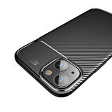 Apple iPhone 13 Mini Uyumlu Kılıf Ultra Slim Fit Karbon Silikon