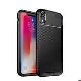 Apple iPhone XR Uyumlu Kılıf Ultra Slim Fit Karbon Silikon