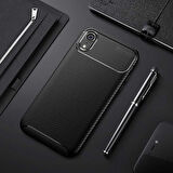 Apple iPhone XR Uyumlu Kılıf Ultra Slim Fit Karbon Silikon